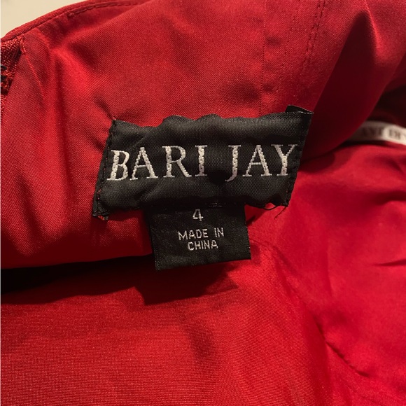 Bari Jay Long Red Dress Size 4 - Picture 5 of 8